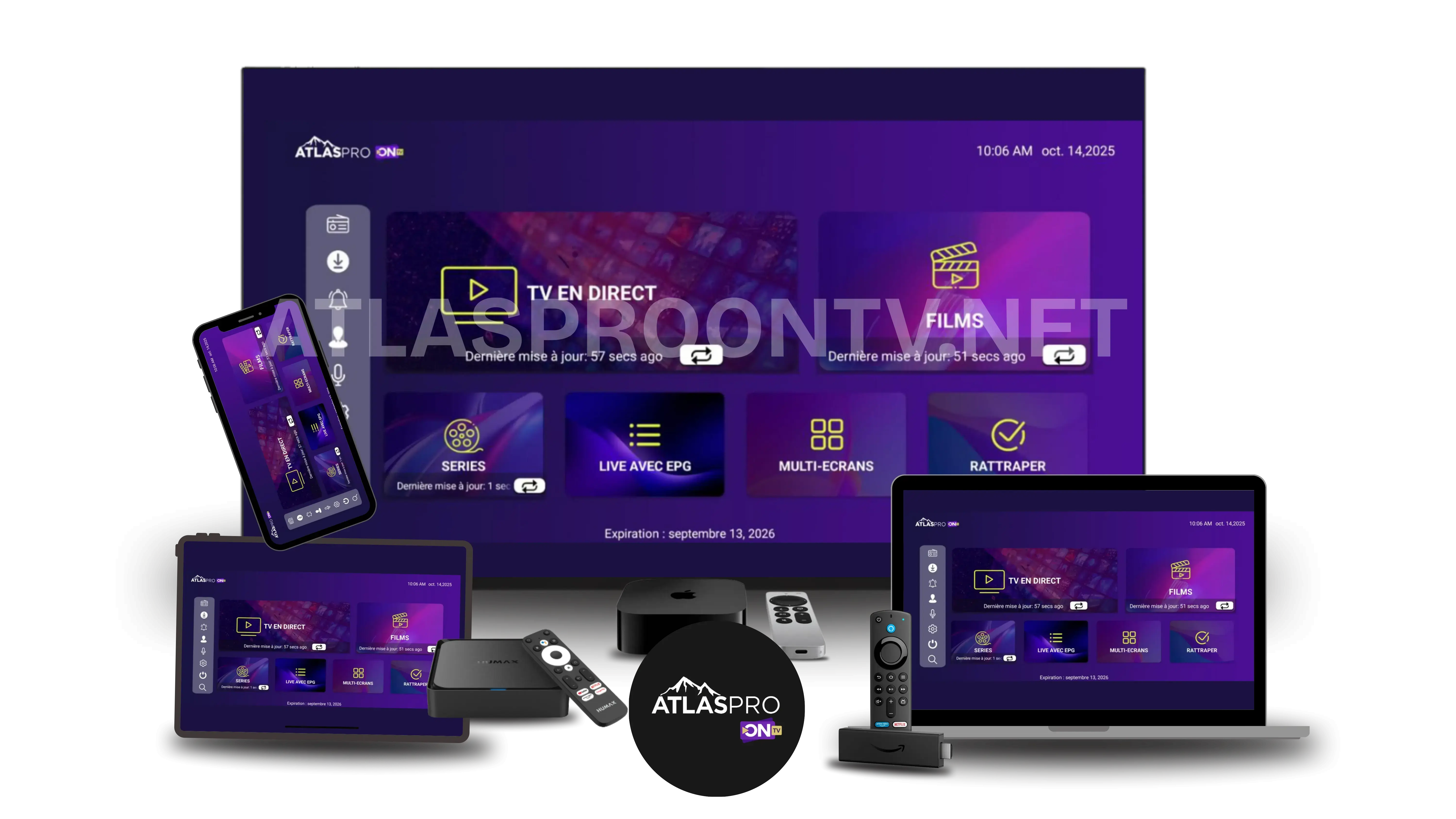 Appareils compatibles Atlas Pro ONTV IPTV France et Europe